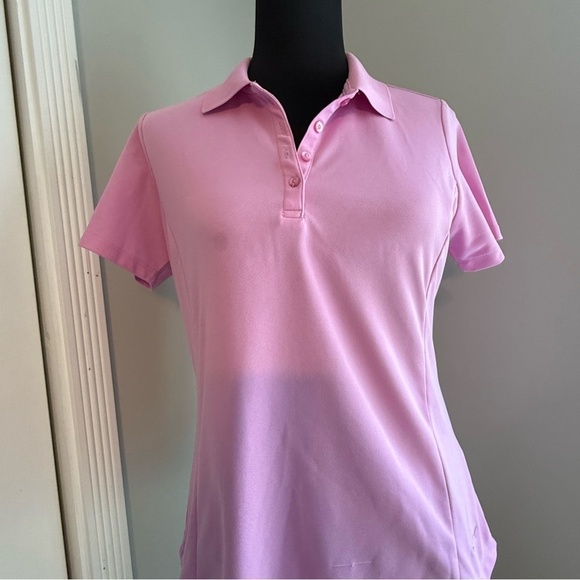 Greg Norman Collection Pink Fitted Polo Short Sleeve Top Size Medium - Picture 10 of 11